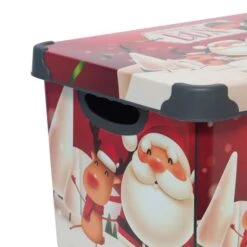 Simplify Santa Clause Is Coming To Town Storage Tote Bin 14 Simplify Santa Clause Is Coming To Town Storage Tote Bin -Northlight Sale Store D492891S 15