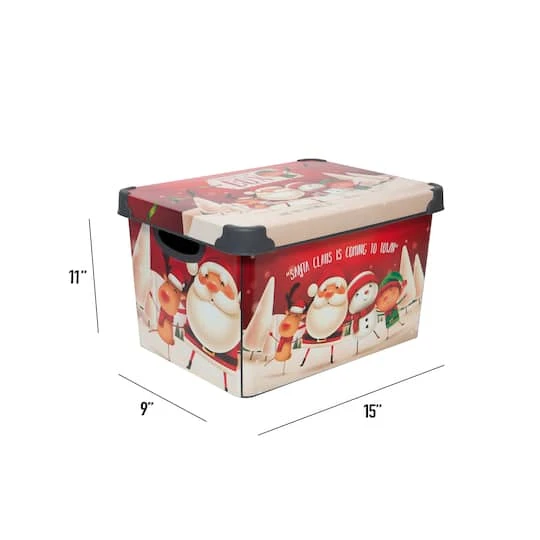 Simplify Santa Clause Is Coming To Town Storage Tote Bin 8 Simplify Santa Clause Is Coming To Town Storage Tote Bin - Image 8