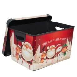 Simplify Santa Clause Is Coming To Town Storage Tote Bin 17 Simplify Santa Clause Is Coming To Town Storage Tote Bin -Northlight Sale Store D492891S 20