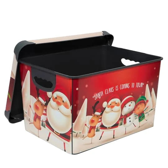 Simplify Santa Clause Is Coming To Town Storage Tote Bin 9 Simplify Santa Clause Is Coming To Town Storage Tote Bin - Image 9