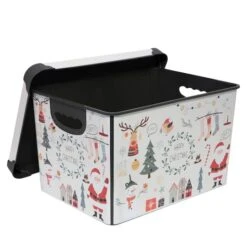 Simplify Happy Christmas Storage Tote Bin -Northlight Sale Store D492892S 12