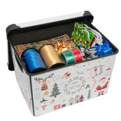 Simplify Happy Christmas Storage Tote Bin -Northlight Sale Store D492892S 14