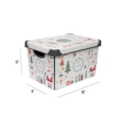 Simplify Happy Christmas Storage Tote Bin -Northlight Sale Store D492892S 15