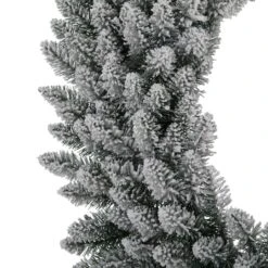 Glitzhome® 36" Pre-Lit Snow Flocked Christmas Wreath, Warm White Lights -Northlight Sale Store D493628S 5