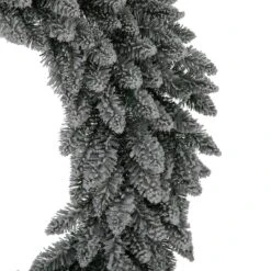 Glitzhome® 36" Pre-Lit Snow Flocked Christmas Wreath, Warm White Lights -Northlight Sale Store D493628S 6