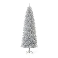 7.5ft. Unlit Silver Tinsel Artificial Christmas Tree