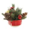 Christmas Mix In 6" Ceramic Reverse Tree Pot