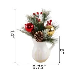 Christmas Mix In 14" Ceramic Watering Pot -Northlight Sale Store D511155S 2