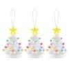 5" LED White Nostalgic Trees Figurine Set