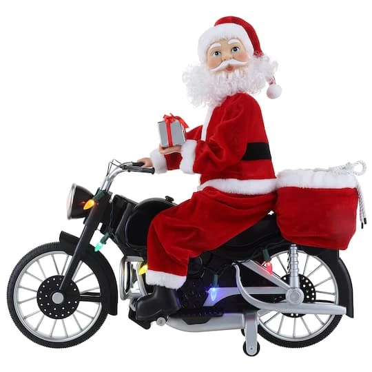 20" White Motorcycling Santa 2 20" White Motorcycling Santa - Image 2
