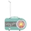 Miniature Teal Vintage Radio Ornament