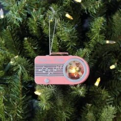 Miniature Pink Vintage Radio Ornament -Northlight Sale Store D511966S 2
