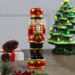 12" Ceramic Nutcracker Drummer -Northlight Sale Store D511967S 2