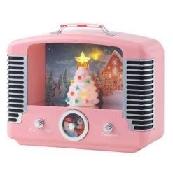 12" Pink Nostalgic Tree Radio -Northlight Sale Store D511980S 2