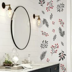 Roommates Holly Berries & Twigs Peel And Stick Wall Decals -Northlight Sale Store D515183S 4