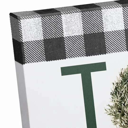 Green Joy Wreath 11x14 Canvas Wall Art 4 Green Joy Wreath 11x14 Canvas Wall Art - Image 4