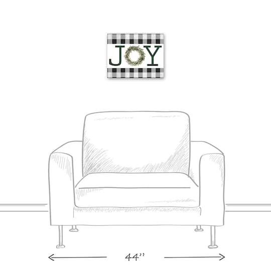 Green Joy Wreath 11x14 Canvas Wall Art 6 Green Joy Wreath 11x14 Canvas Wall Art - Image 6