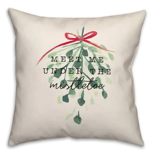 Meet Me Under The Mistletoe 18x18 Throw Pillow 2 Meet Me Under The Mistletoe 18x18 Throw Pillow - Image 2