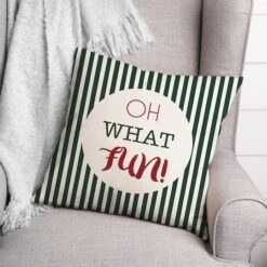 Oh What Fun 18x18 Throw Pillow -Northlight Sale Store D517982S 3