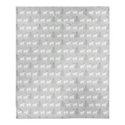 Deer And Tree Pattern 50x60 Sherpa Fleece Blanket 5 Deer And Tree Pattern 50x60 Sherpa Fleece Blanket -Northlight Sale Store D517993S 1 1