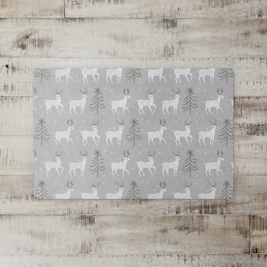 Deer And Tree Pattern 27x18 Floor Mat 3 Deer And Tree Pattern 27x18 Floor Mat - Image 3