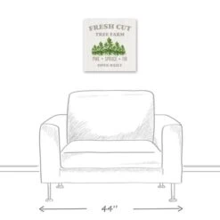 Fresh Cut Tree Farm 16x16 Canvas Wall Art -Northlight Sale Store D517997S 5