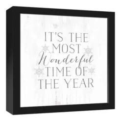 The Most Wonderful Time Of The Year 12x12 Black Framed Canvas -Northlight Sale Store D518000S 2