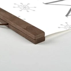 Merry And Bright 16x16 Teak Hanging Canvas -Northlight Sale Store D518001S 2