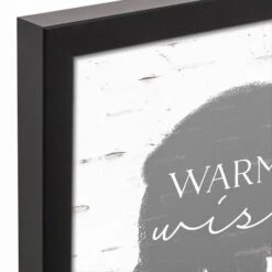 Warm Winter Wishes 11x14 Black Framed Canvas -Northlight Sale Store D518003S 3
