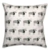 Plaid Scarf Moose Pattern 18x18 Throw Pillow