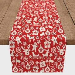72" Christmas Icons Table Runner