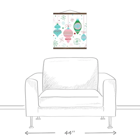 Retro Funky Ornaments 16x16 Teak Hanging Canvas 4 Retro Funky Ornaments 16x16 Teak Hanging Canvas - Image 4