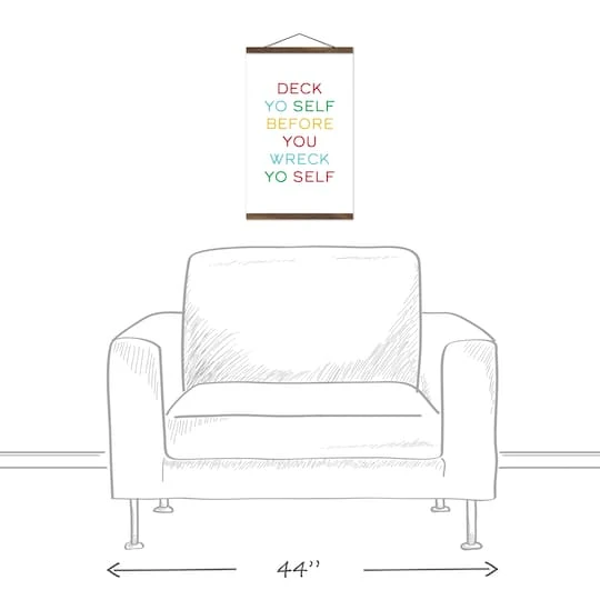 Deck Yo Self 12x18 Teak Hanging Canvas 4 Deck Yo Self 12x18 Teak Hanging Canvas - Image 4