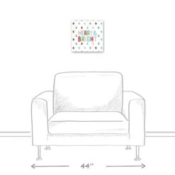 Merry And Bright 12x12 Canvas Wall Art -Northlight Sale Store D518041S 5