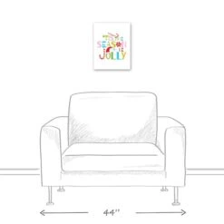 Tis The Season To Be Jolly 11x14 Canvas Wall Art -Northlight Sale Store D518044S 5