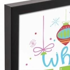 Oh What Fun 12x12 Black Framed Canvas -Northlight Sale Store D518045S 3