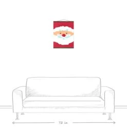 Santa Face 16x20 Teak Hanging Canvas -Northlight Sale Store D518047S 3