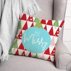 Be Merry 18x18 Throw Pillow -Northlight Sale Store D518051S 2