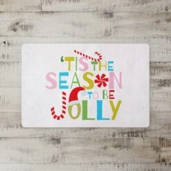 Tis The Season To Be Jolly 27x18 Floor Mat -Northlight Sale Store D518074S 2