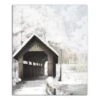 Covered Bridge In Winter 20x24 Canvas Wall Art