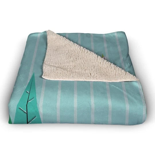 Tis The Season Trees 50x60 Sherpa Fleece Blanket 4 Tis The Season Trees 50x60 Sherpa Fleece Blanket - Image 4