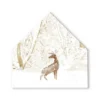 Winter Deer Warm Colors 17x17 House Shaped Canvas