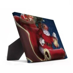 Santa In Sleigh Painting 8x10 Tabletop Canvas 5 Santa In Sleigh Painting 8x10 Tabletop Canvas -Northlight Sale Store D518082S 2
