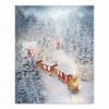 Train In The Snow 8x10 Tabletop Canvas