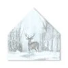 Deer In Winter 17x17 House Shaped Canvas
