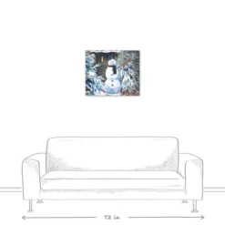 Winter Snowman 24x20 Canvas Wall Art -Northlight Sale Store D518098S 5
