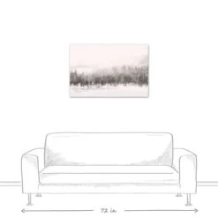 Calm Snowy Trees 36x24 Canvas Wall Art 11 Calm Snowy Trees 36x24 Canvas Wall Art -Northlight Sale Store D518100S 5
