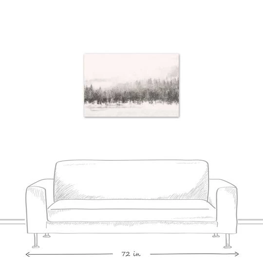 Calm Snowy Trees 36x24 Canvas Wall Art 6 Calm Snowy Trees 36x24 Canvas Wall Art - Image 6