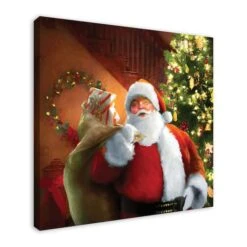 Santa Gets Ready 36x36 Canvas Wall Art 8 Santa Gets Ready 36x36 Canvas Wall Art -Northlight Sale Store D518105S 2