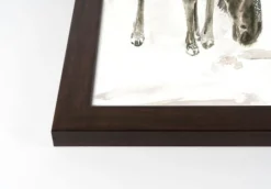 Winter Moose Walnut Framed Print Under Plexiglass -Northlight Sale Store D518106S 2